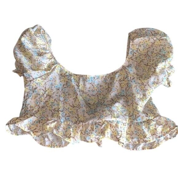 Haute Monde Floral Print Two-Piece Set With Ruched Skirt & Tie-Front Top Small - Picture 8 of 13